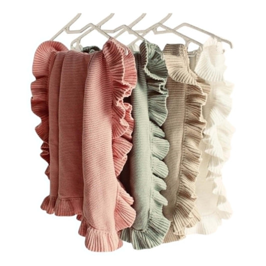 Ruffled Knitted Baby Blankets